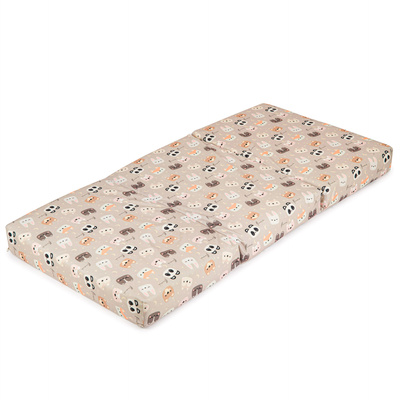 Foldable children's mattress 120x60 with cover -bears