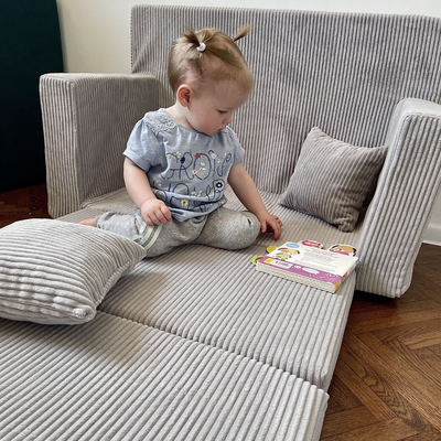 Personalized kids' foldable couch - beige