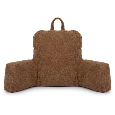 Flumi Rückenlehne Lesekissen für Erwachsene mit Armlehnen und Taschen - Bouce Braun