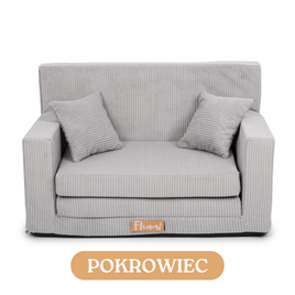 Pokrowiec na sofę - SZTRUKS szary