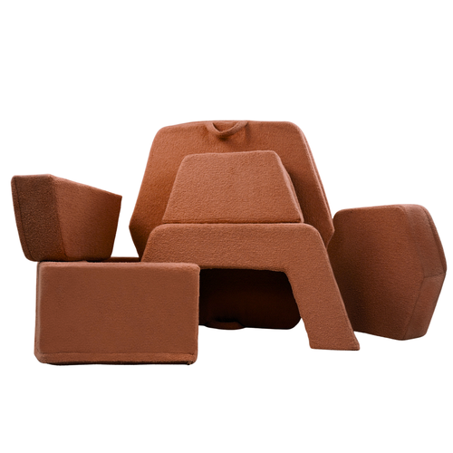 Personalized kids' foldable couch - beige