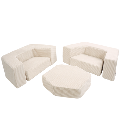 Personalized kids' foldable couch - beige