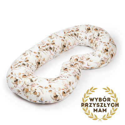 Umstandskissen Typ C creme mit Blattmuster