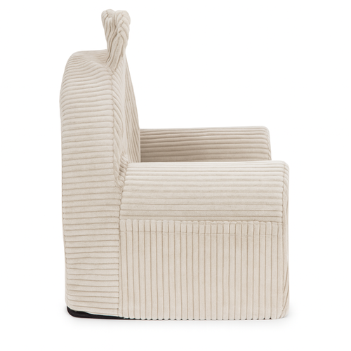 Personalisierter Schaumstoffsessel für Kinder beige Stoff Kord