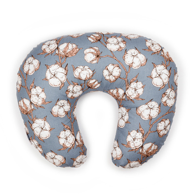 Fütterungskissen - marineblaue weiße Blumen