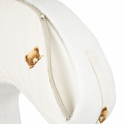 Fütterungskissen - rosa mit weißen Tupfen