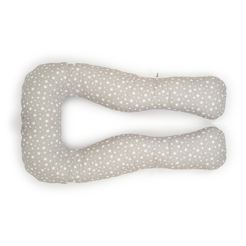 Schwangerschaft Kissen marineblau mit weißen U-Typ grau mit Sternen