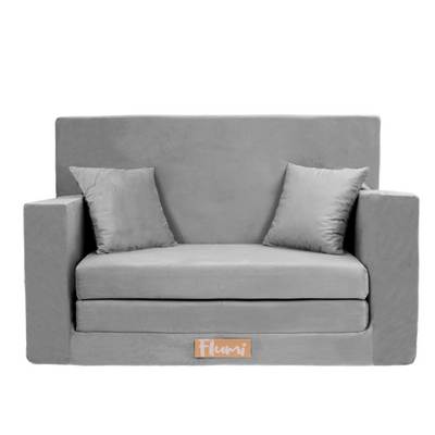 Personalized kids' foldable couch grey