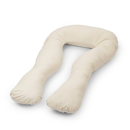 Pregnancy pillow navy blue with white U type beige