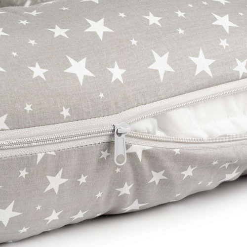 Maternity pillow type C grey with stars