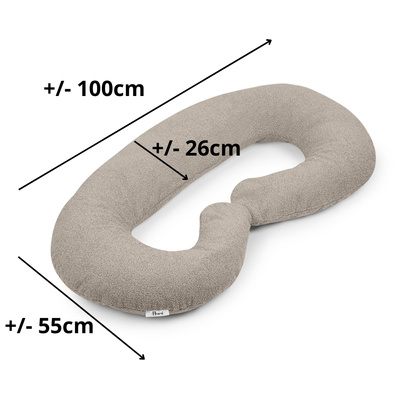 Umstandskissen Typ C - Teddy grau