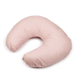 Feeding pillow - pink with white dots