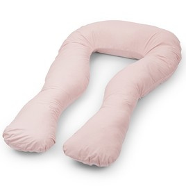Pregnancy pillow navy blue with white U type pink