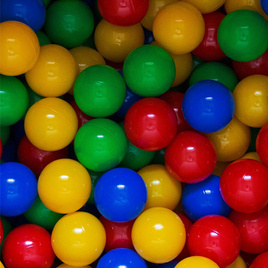 Satz mit 200 Bällen für Ballebad gelb - blau - rot - grün