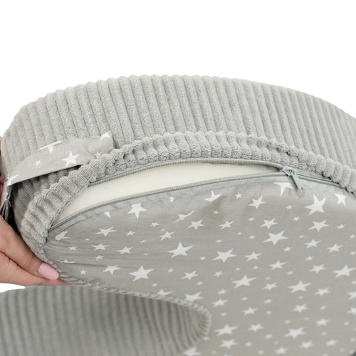 Feeding pillow - pink with white dots