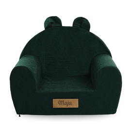 Personalized foam armchair for dark green