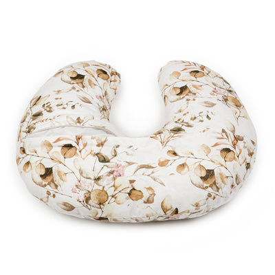 Fütterungskissen - cremefarben mit Blattmuster