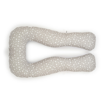 Schwangerschaft Kissen marineblau mit weißen U-Typ grau mit Sternen