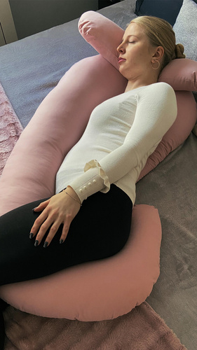 Maternity pillow type C pink