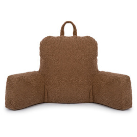 Flumi Reading Pillow for Adults with Armrests and Pockets - Boucle brown