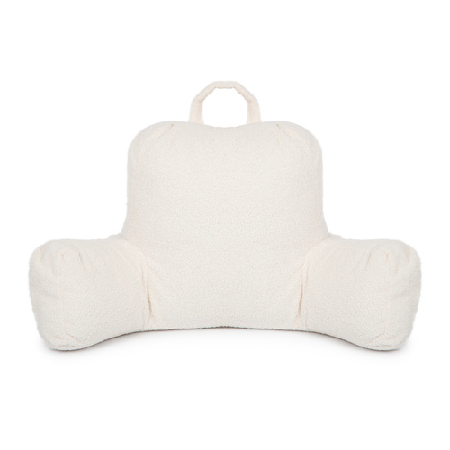Flumi Reading Pillow for Adults with Armrests and Pockets - Boucle beige