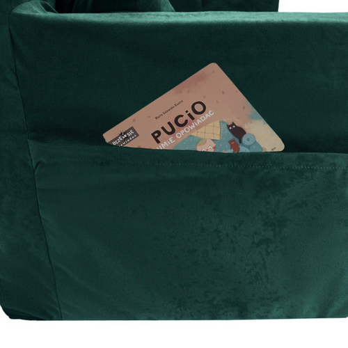 Personalized kids' foldable couch dark green