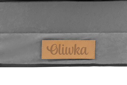 Rozkładana personalizowana sofa piankowa dziecięca szara+sarenki