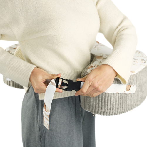 Fütterungskissen - rosa mit weißen Tupfen