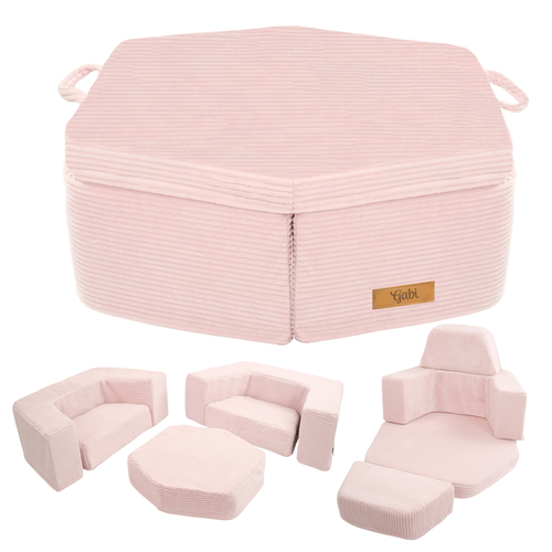 Personalized kids' foldable couch - beige