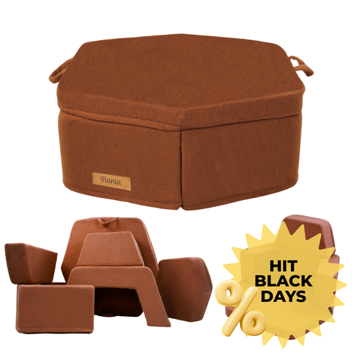 Piankowy plac zabaw dla dzieci z personalizacją – modułowy zestaw Montessori baranek karmelowy