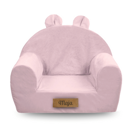 Personalized foam armchair for kids powder pink