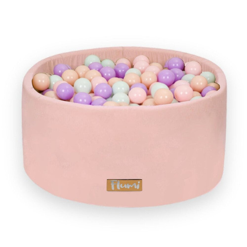  Personalisierte Bällebad Baby Bällepool Kinder 90x40cm mit 200 Bällebad Bälle rosa