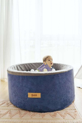  Personalisierte Bällebad Baby Bällepool Kinder 90x40cm mit 200 Bällebad Bälle blau