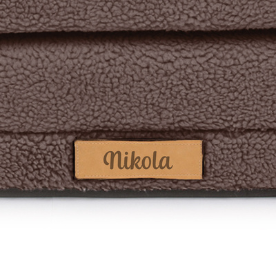 Rozkładana personalizowana sofa piankowa dziecięca - baranek czekoladowy