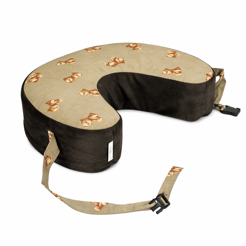 Feeding pillow - pink with white dots