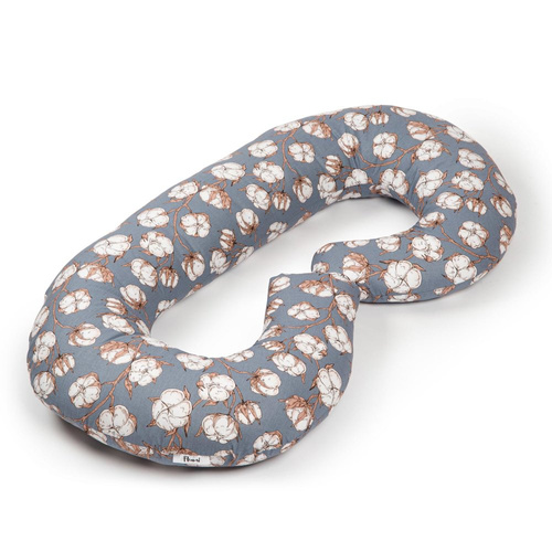Maternity pillow type C navy with white flowers