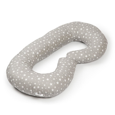 Maternity pillow type C grey with stars