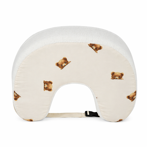 Feeding pillow - pink with white dots