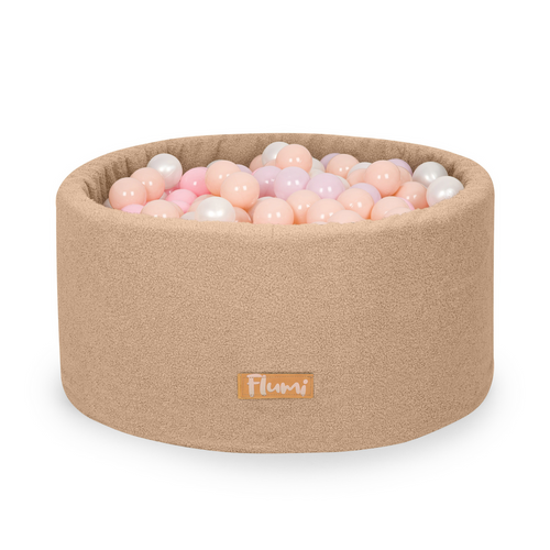 Personalizowany piankowy basen z kulkami CIEMNY BARANEK TEDDY – 200 piłek w zestawie