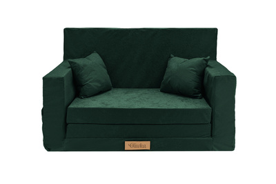 Rozkładana sofa piankowa dziecięca ZIELONA