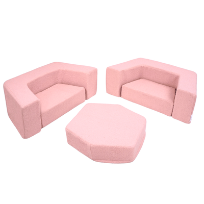 Personalized kids' foldable couch - beige