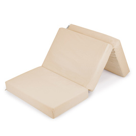 Foldable children's mattress 120x60 with cover-beige