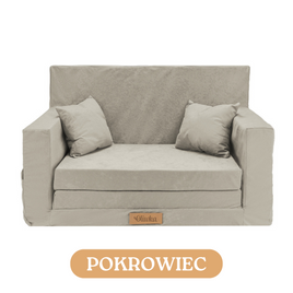 Personalized kids' foldable couch - beige