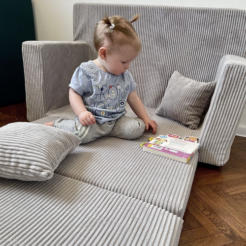Personalized kids' foldable couch - beige