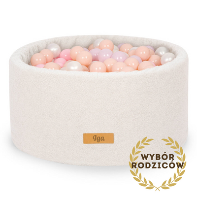 Personalizowany piankowy basen z kulkami JASNY BARANEK TEDDY – 200 piłek w zestawie
