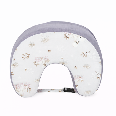 Feeding pillow - pink with white dots