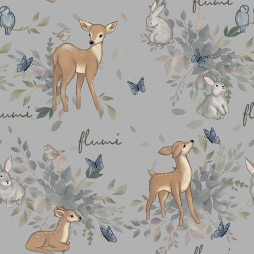 Personalisierte Bällebad Baby Bällepool Kinder 90x40cm mit 200 Bällebad Bälle Grau + Rotwild