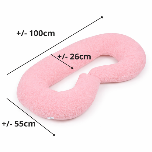 Maternity pillow type C - Teddy collection - dark beige