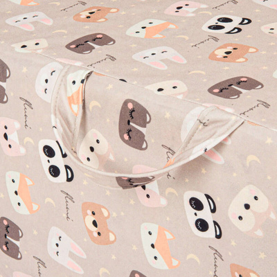Foldable children's mattress 120x60 with cover -bears