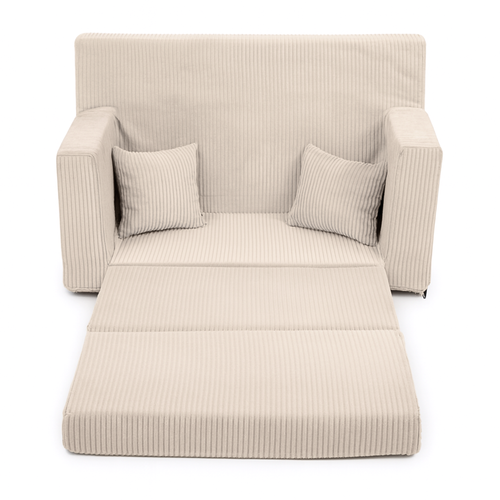 Personalized kids' foldable couch - beige